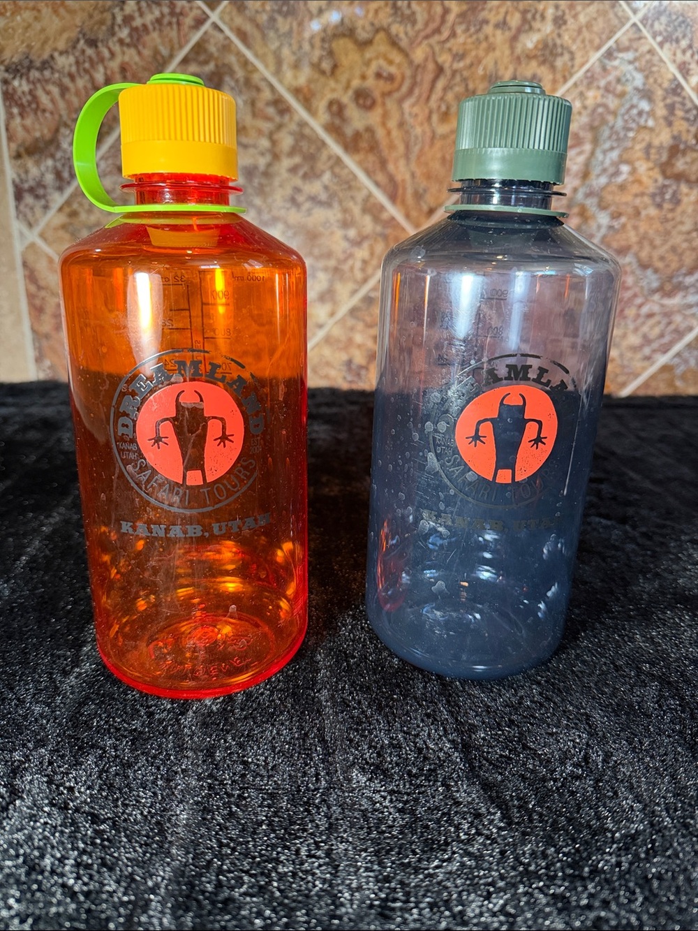 Dreamland Safari Tours Nalgene Bottle Set Orange Gray Kanab Utah 32oz (1000 ml)